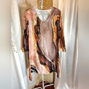 NWOT Marble V Neck Shift Dress